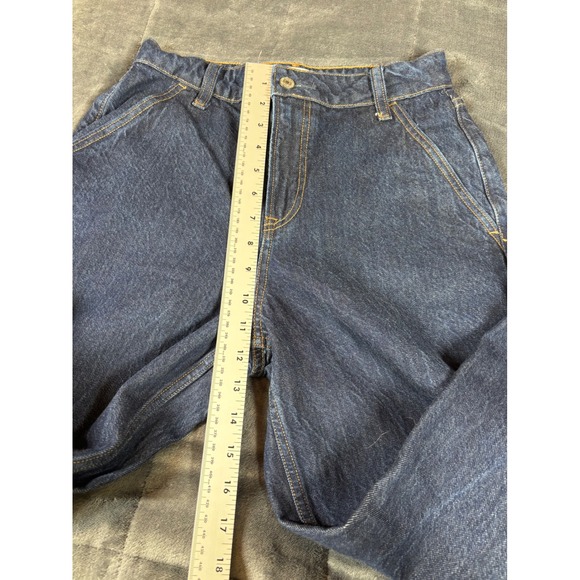 Abercrombie & Fitch Curve Love High Rise Wide Leg Jeans Dark Wash 25 Short - Picture 5 of 9